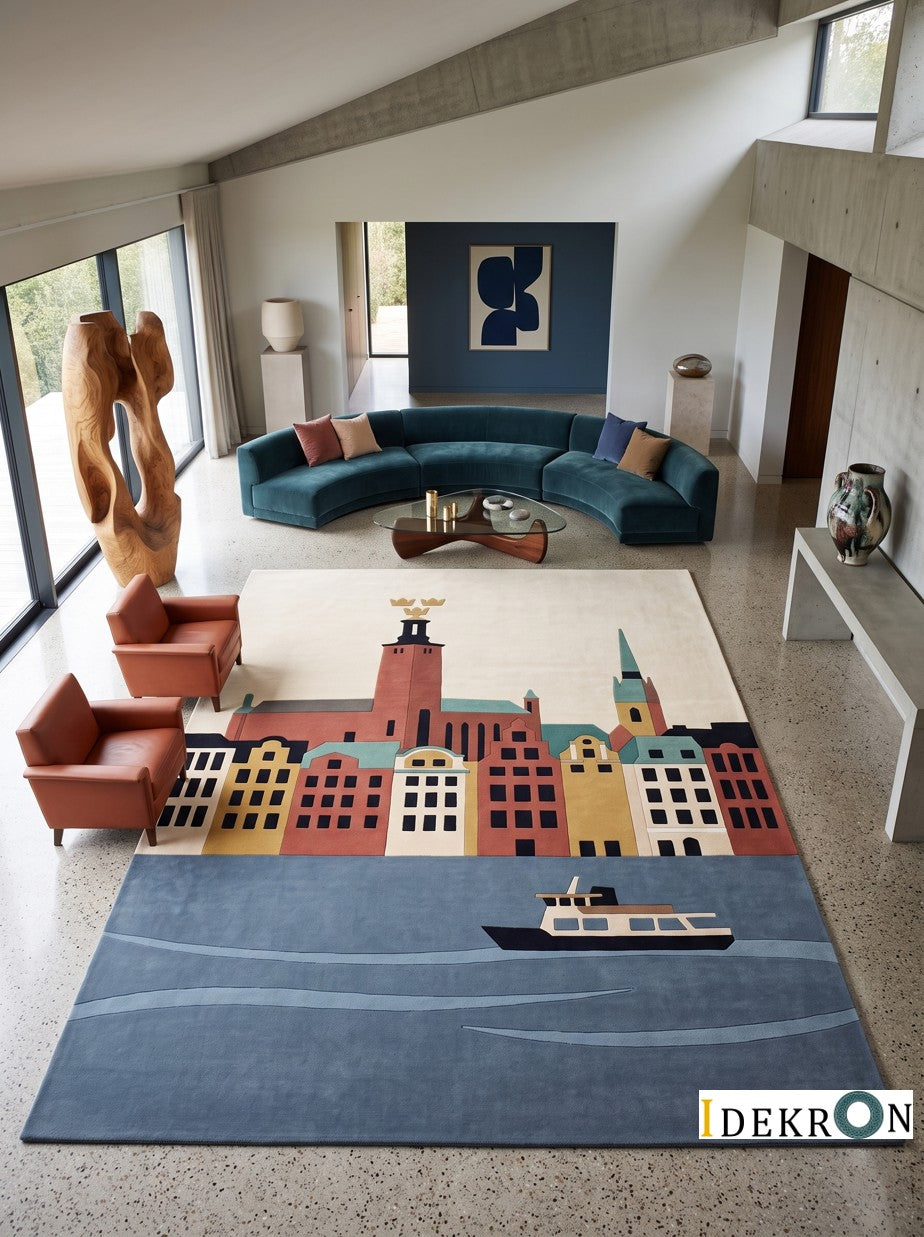 Stockholm Stillness – Handgetufteter Designteppich