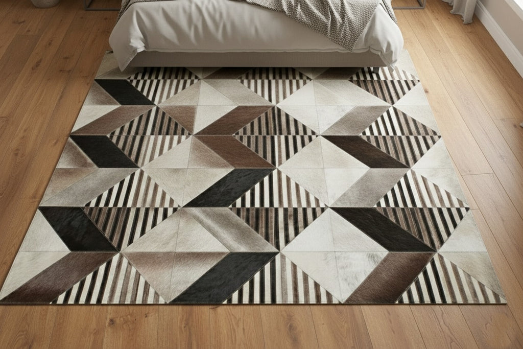Prism Stripes – Patchwork-Lederteppich