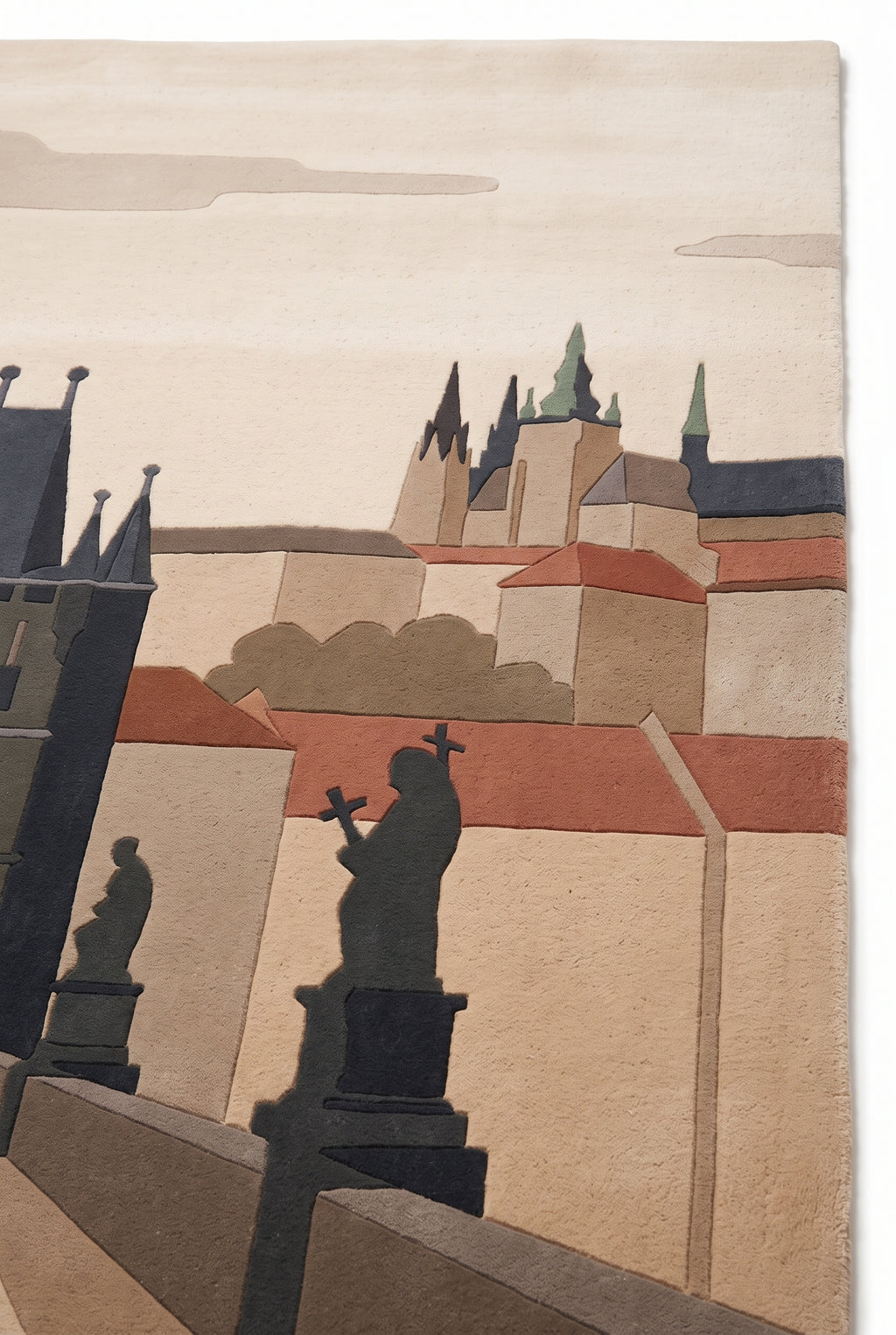 Prague Charles Bridge – Handgetufteter Designteppich