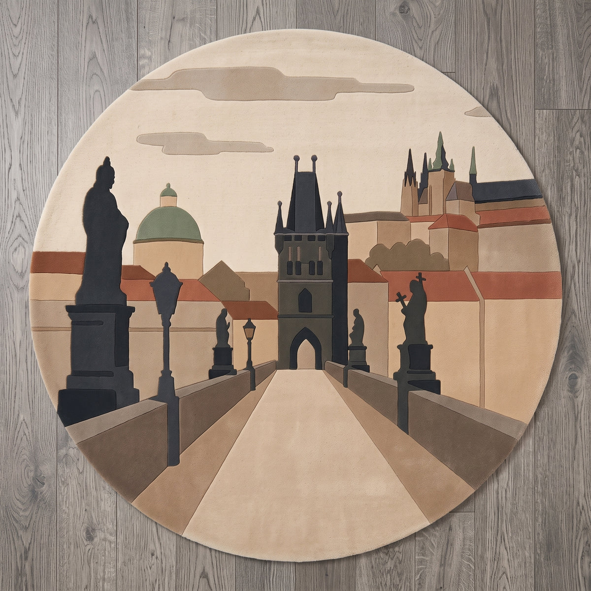 Prague Charles Bridge – Hand-tufted designer rug