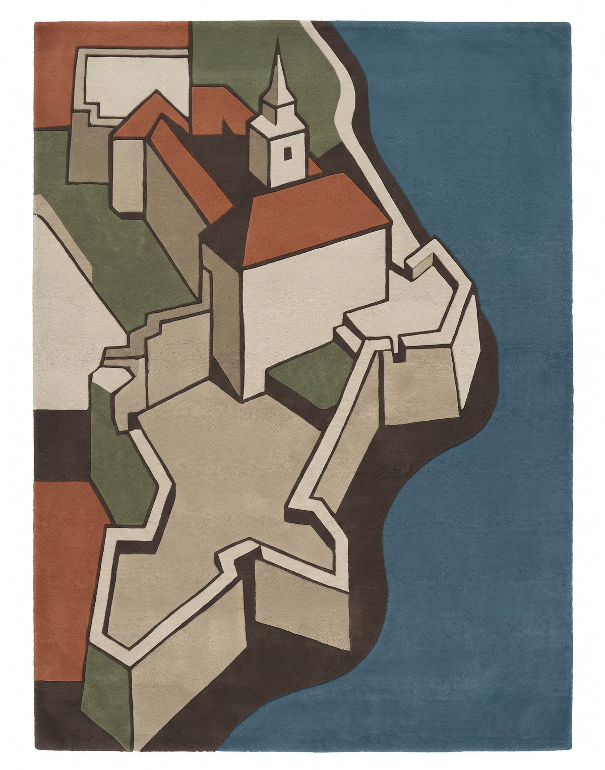 Oslo Akershus – Handgetufteter Designteppich