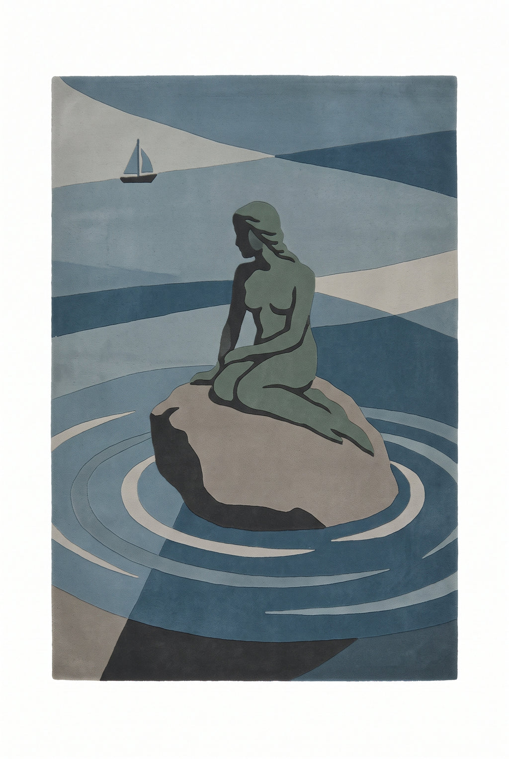 Copenhagen Harbour – Handgetufteter Designteppich
