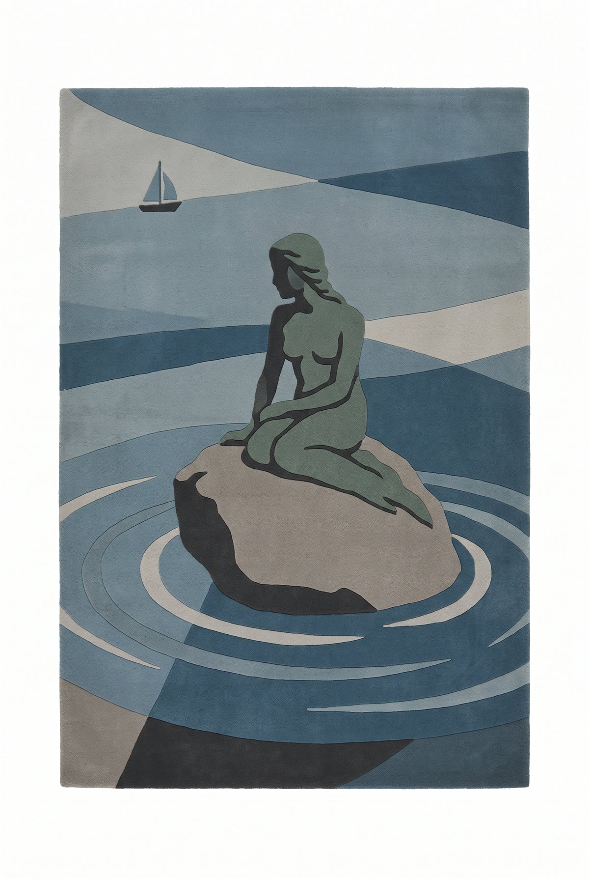 Copenhagen Harbour – Handgetufteter Designteppich