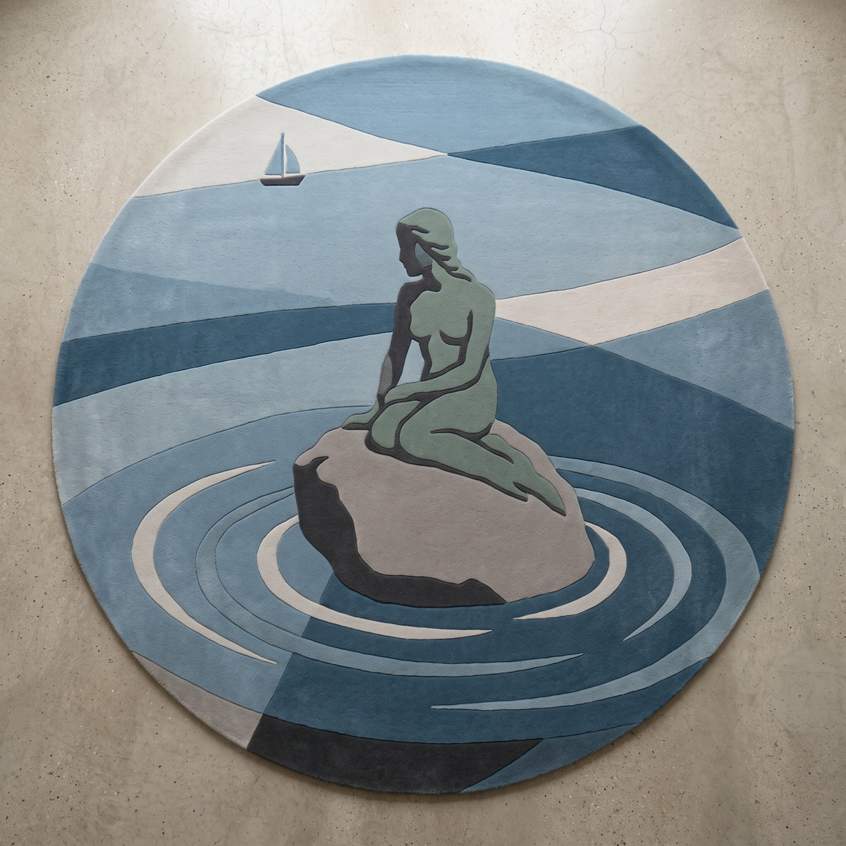 Copenhagen Harbour – Handgetufteter Designteppich