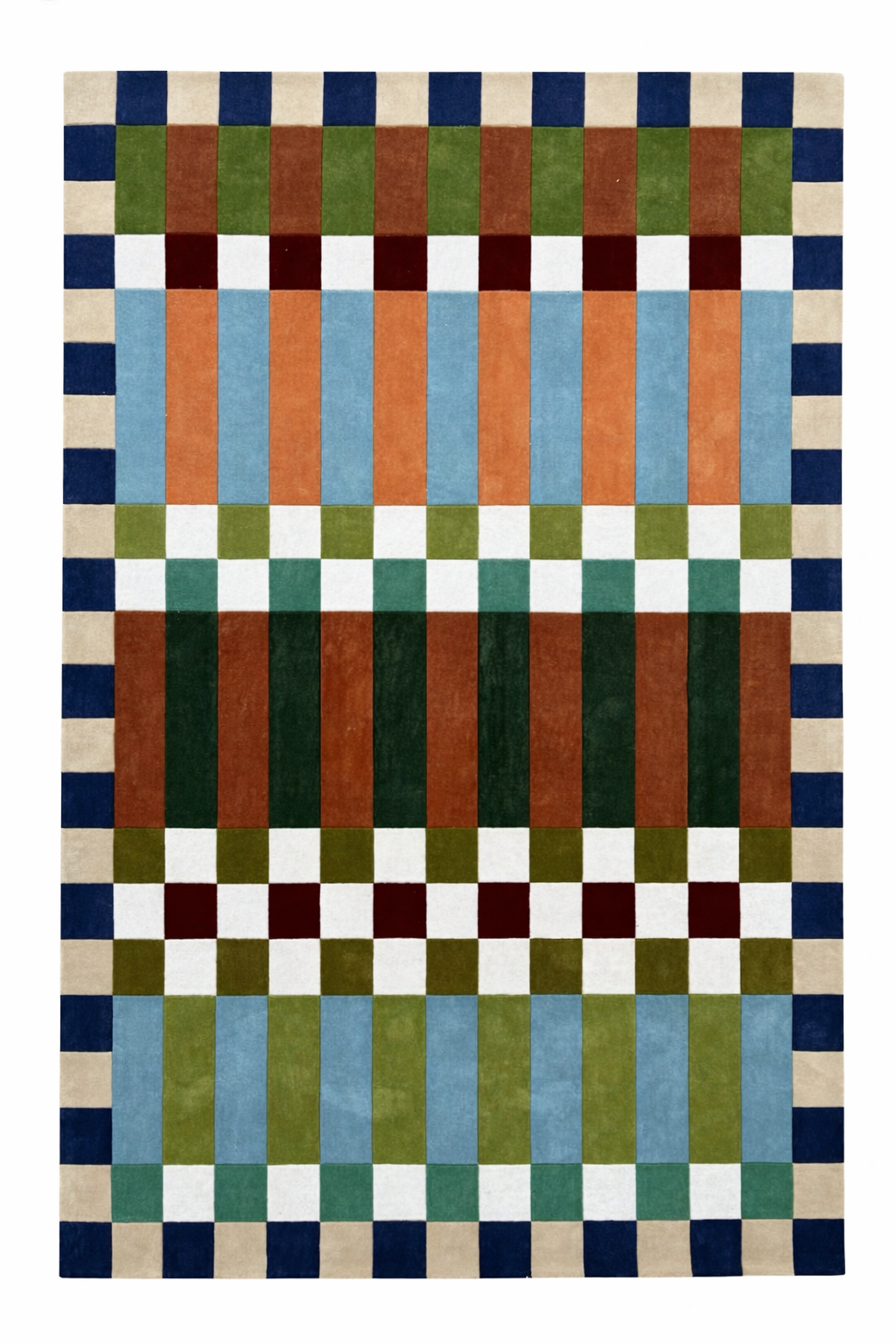 Chromatic Study – Bauhaus-inspired wool rug