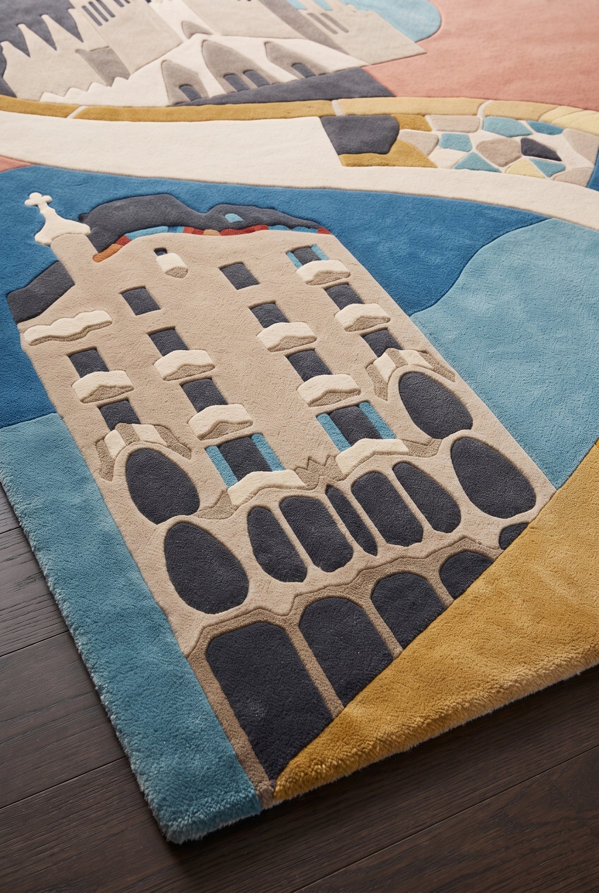 Barcelona Icons – Handgetufteter Designteppich