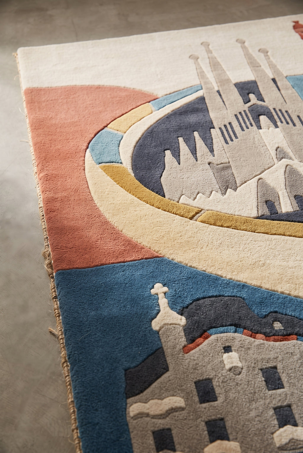 Barcelona Icons – Handgetufteter Designteppich