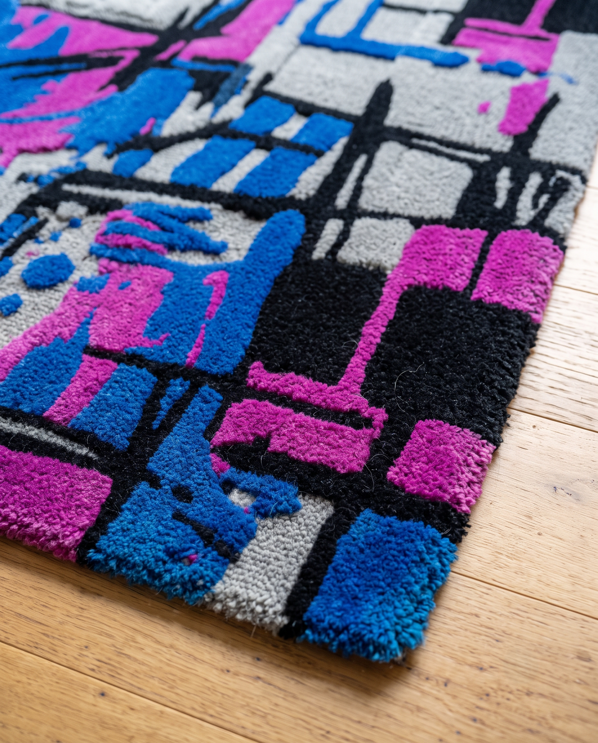 Berlin Street Canvas – Handgetufteter Designteppich