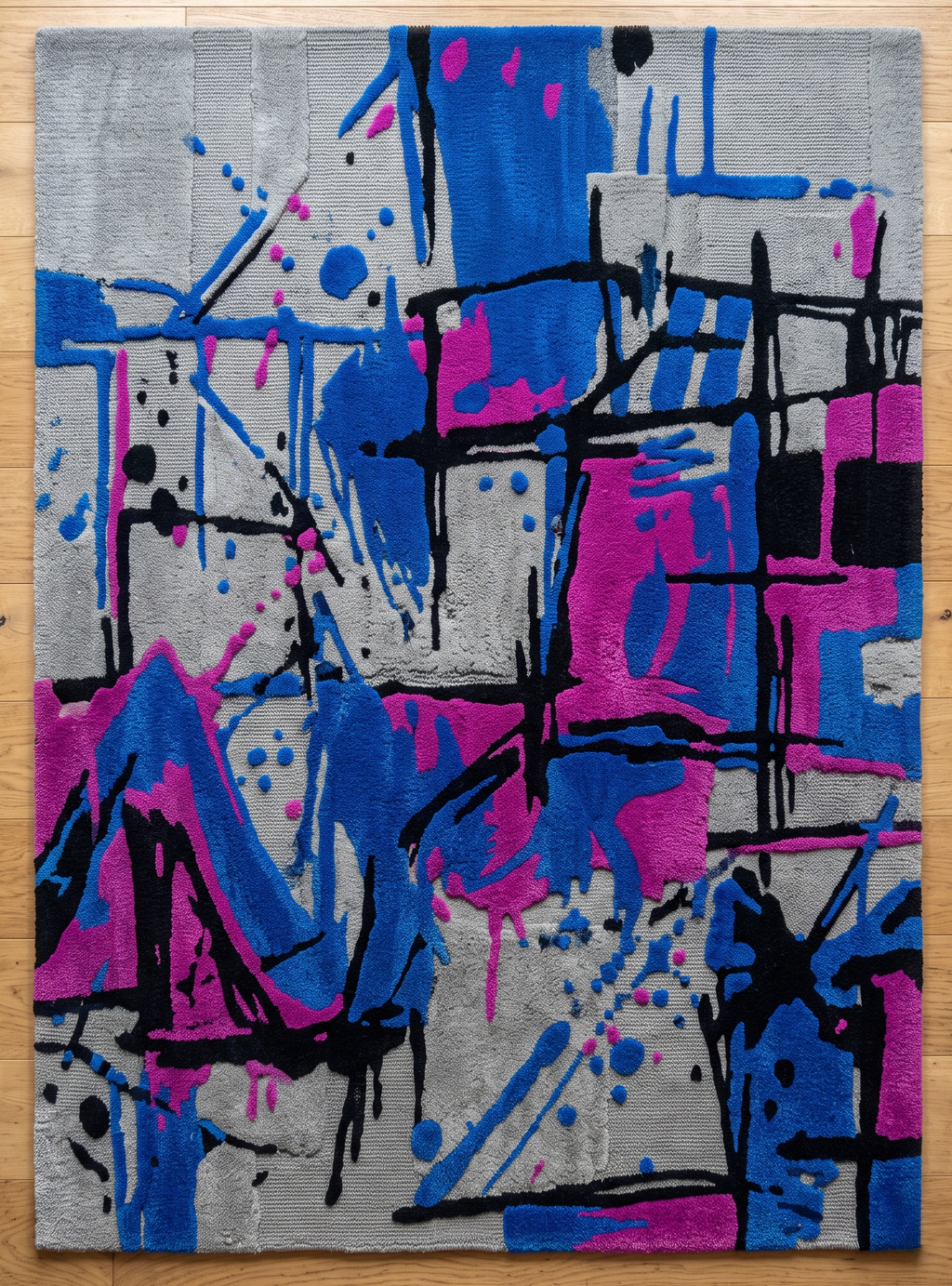 Berlin Street Canvas – Handgetufteter Designteppich