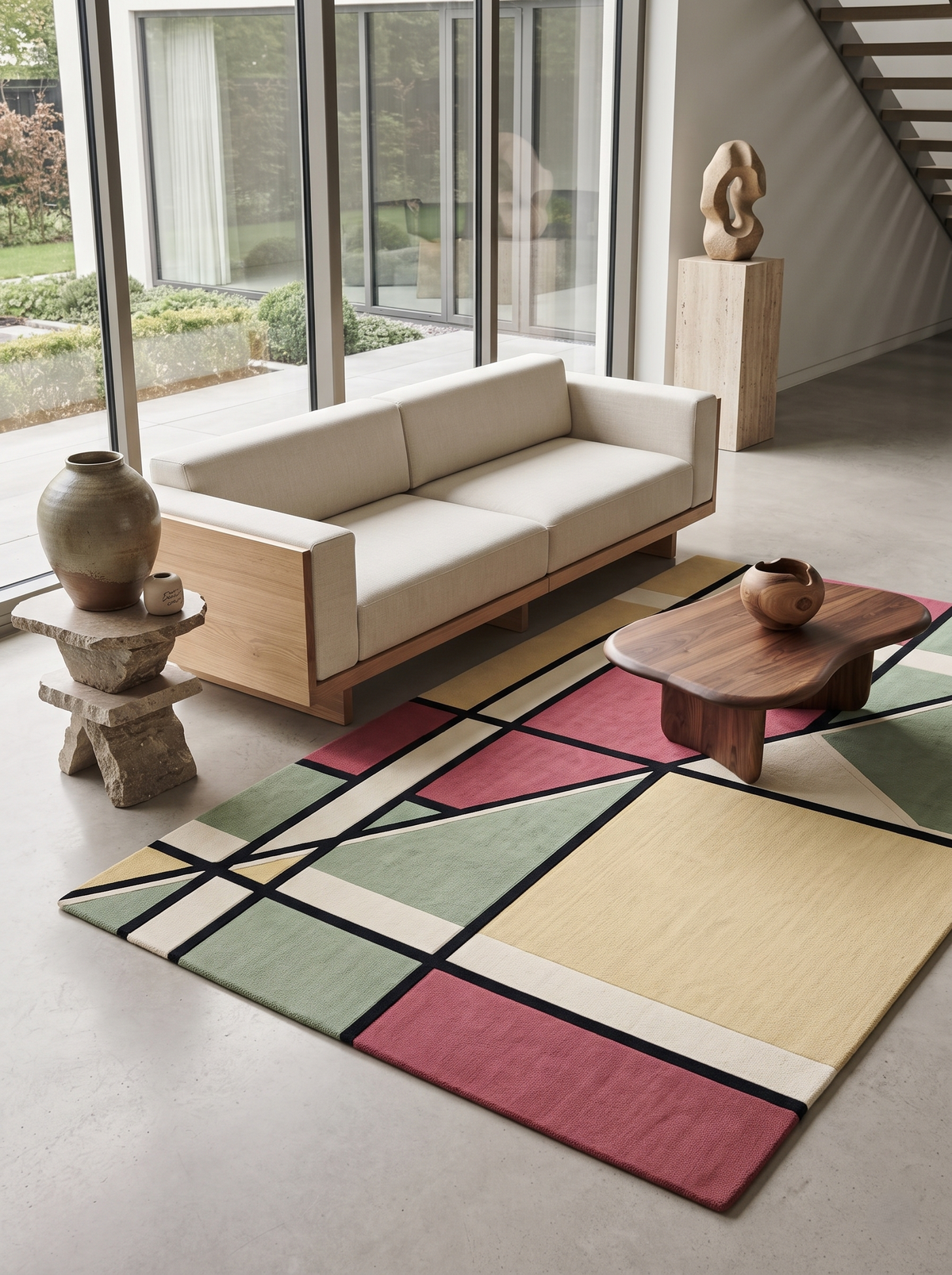 Berlin Bauhaus – Handgetufteter Designteppich
