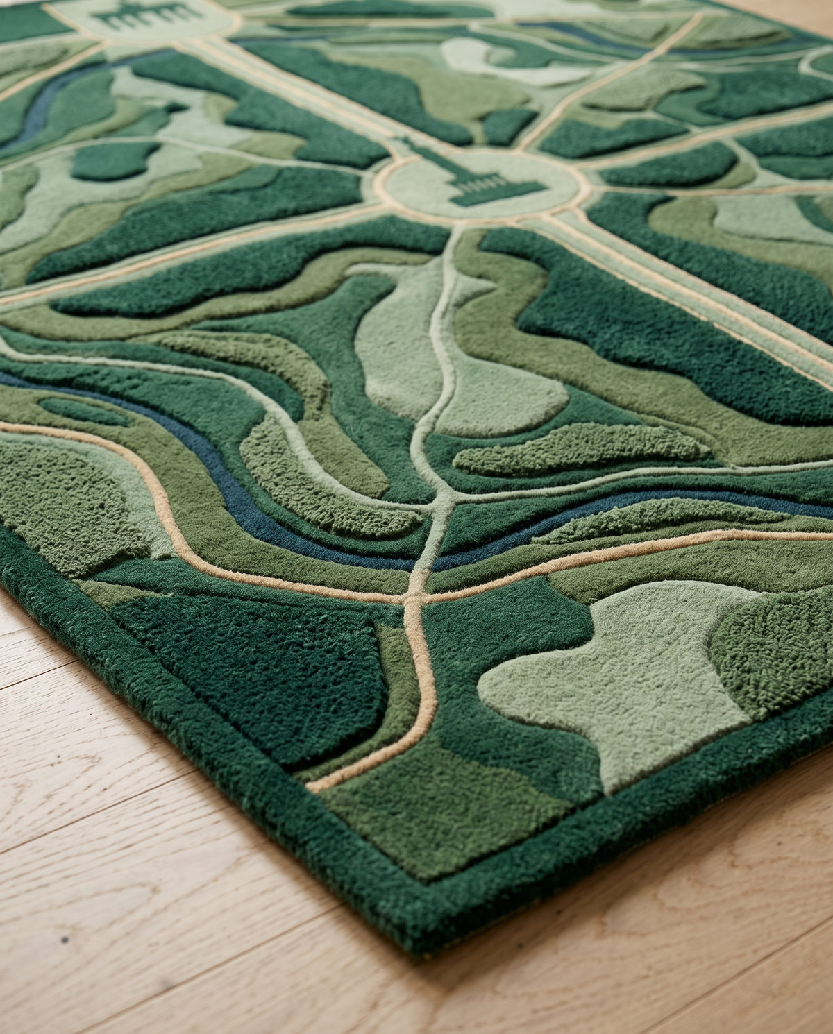 Berlin Green – Handgetufteter Designteppich