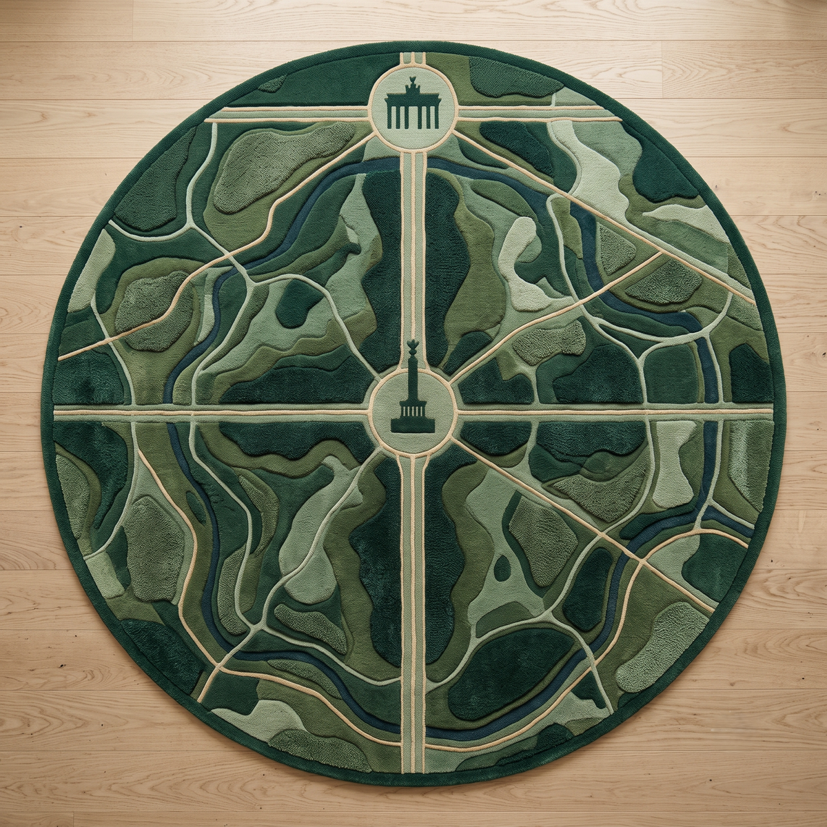 Berlin Green – Handgetufteter Designteppich