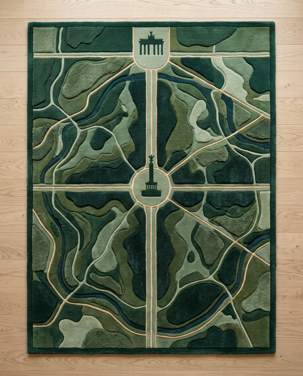 Berlin Green – Handgetufteter Designteppich