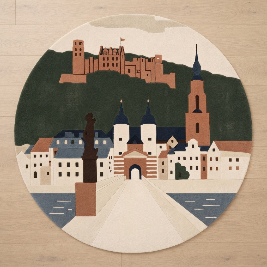 Heidelberg Silhouette – Handgetufteter Designteppich
