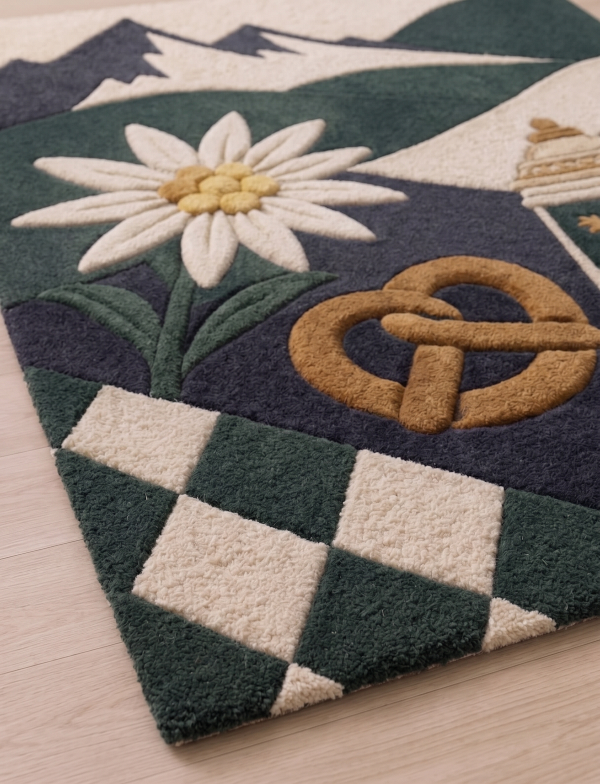 Bavarian Reverie – Handgetufteter Designteppich