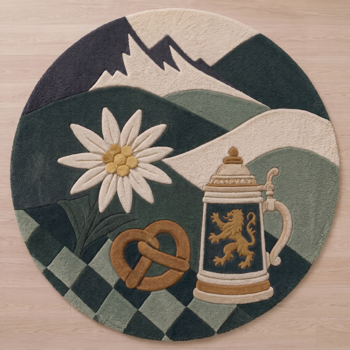 Bavarian Reverie – Handgetufteter Designteppich