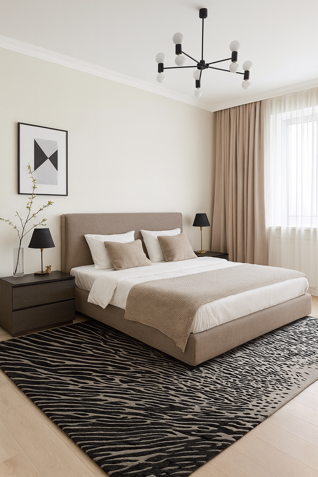 Organic Flow – Wollteppich in Anthrazit & Taupe