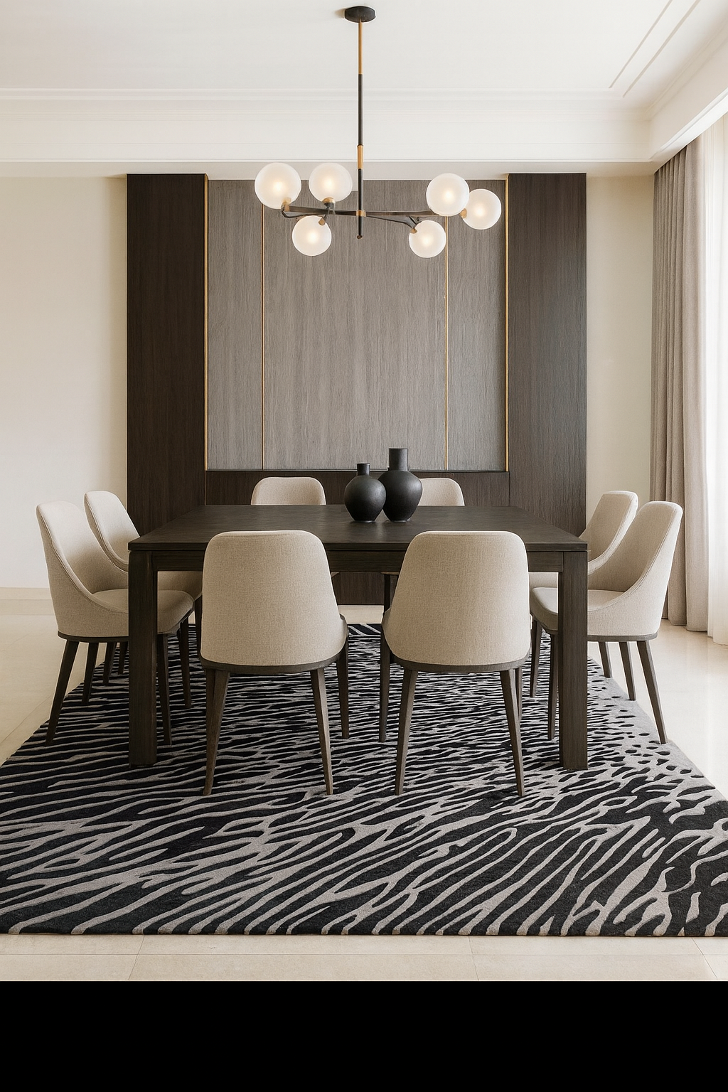 Organic Flow – Wollteppich in Anthrazit & Taupe