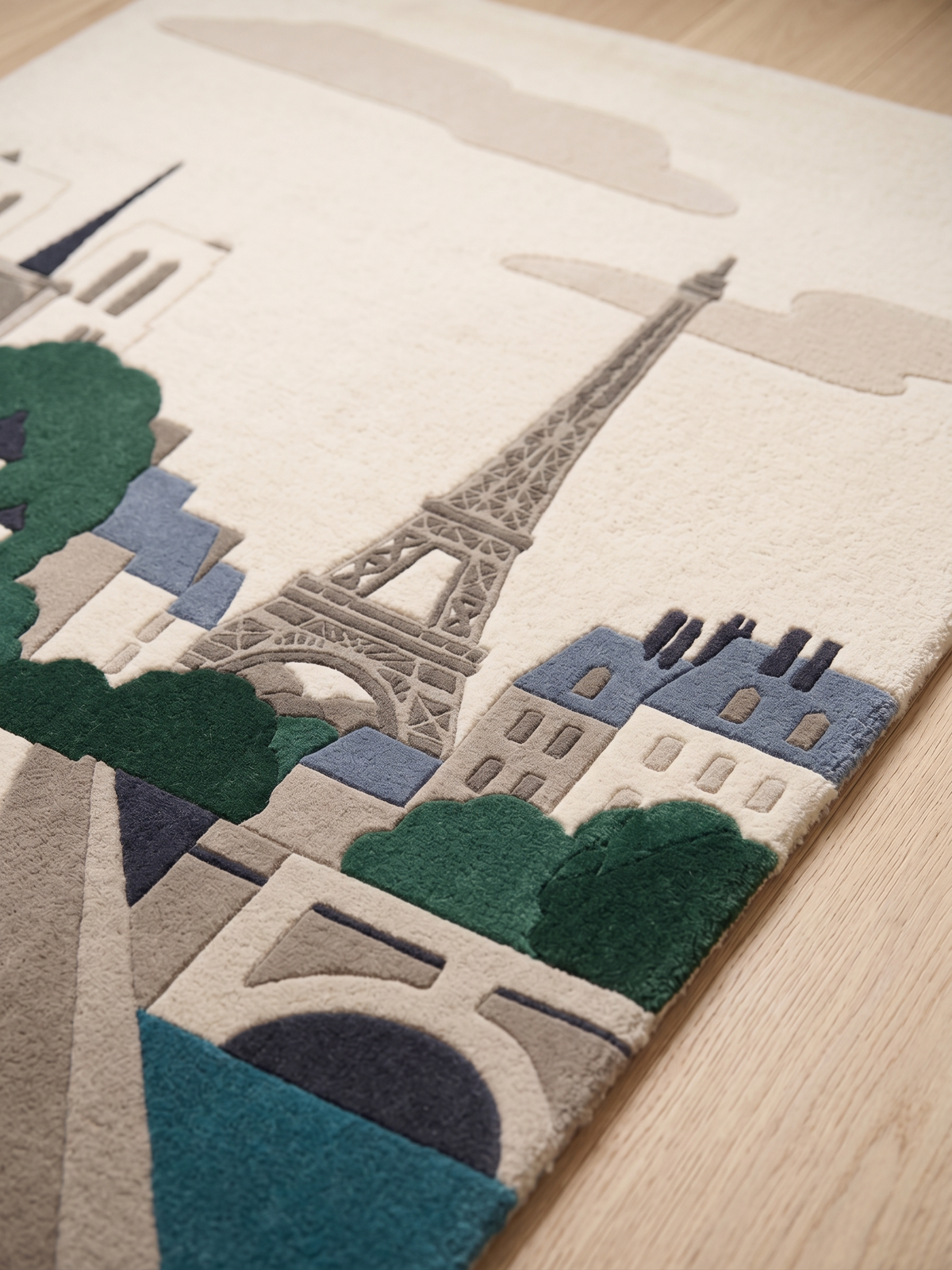 Paris Reverie – Handgetufteter Designteppich