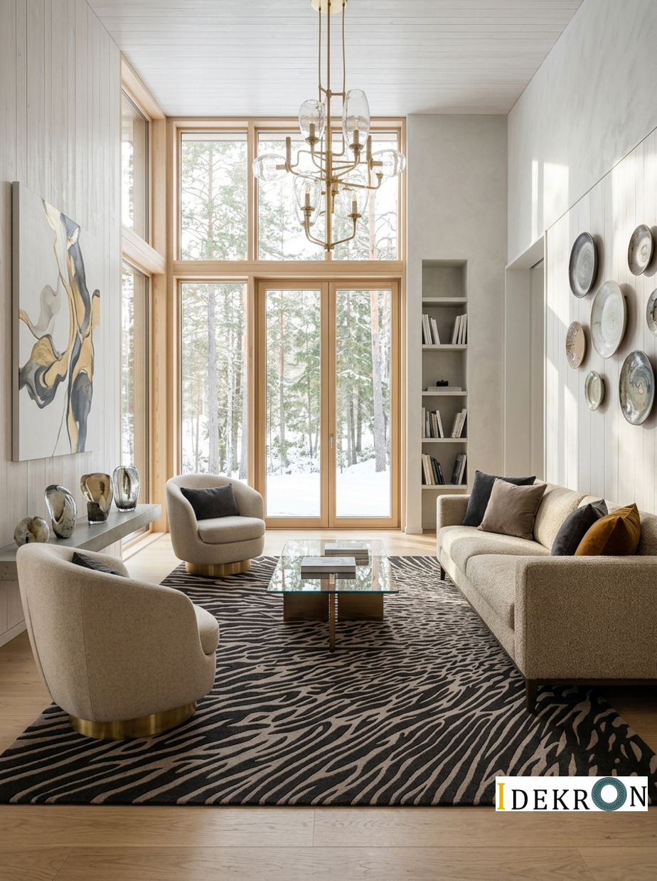 Organic Flow – Wollteppich in Anthrazit & Taupe