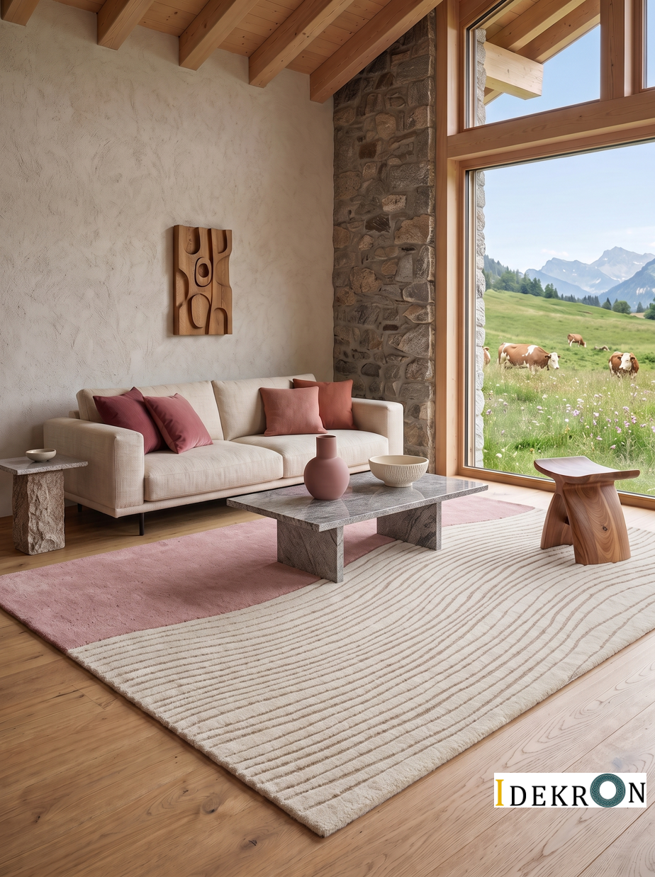 Blush Horizon – Handgetufteter Teppich