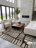 Terra Composition – Geometric rug in cream & brown