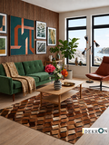 Cubic Mosaic – Patchwork leather rug
