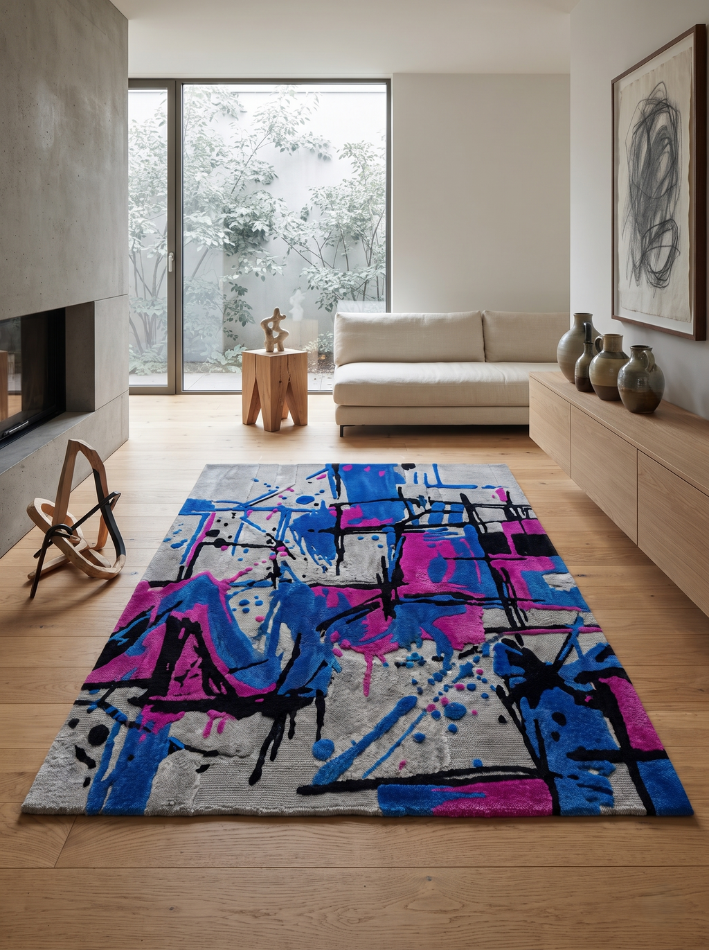 Berlin Street Canvas – Handgetufteter Designteppich