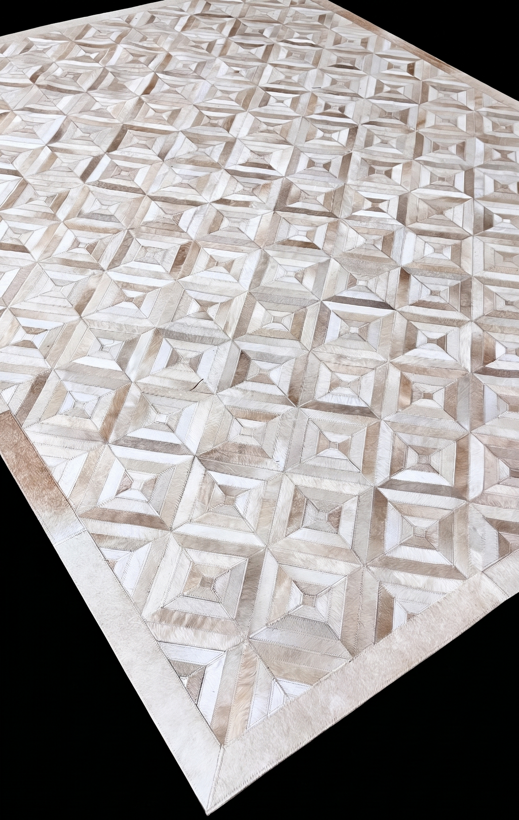 Diamond Mosaic – Patchwork leather rug