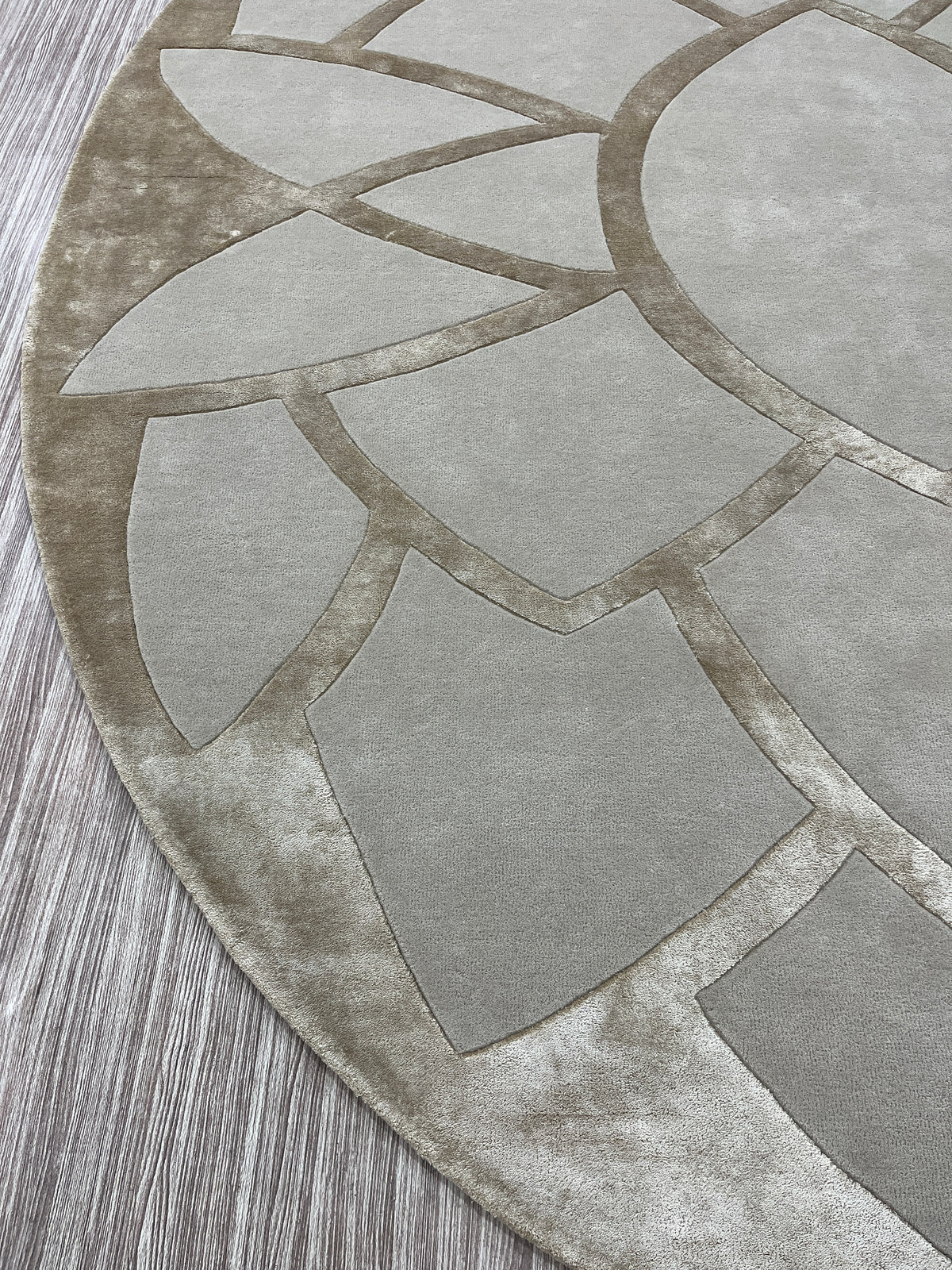 Lotus Harmony – Ovaler handgetufteter Teppich