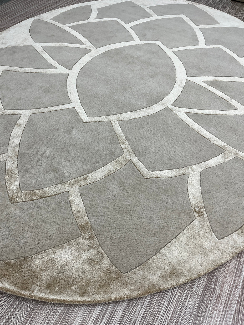 Lotus Harmony – Ovaler handgetufteter Teppich