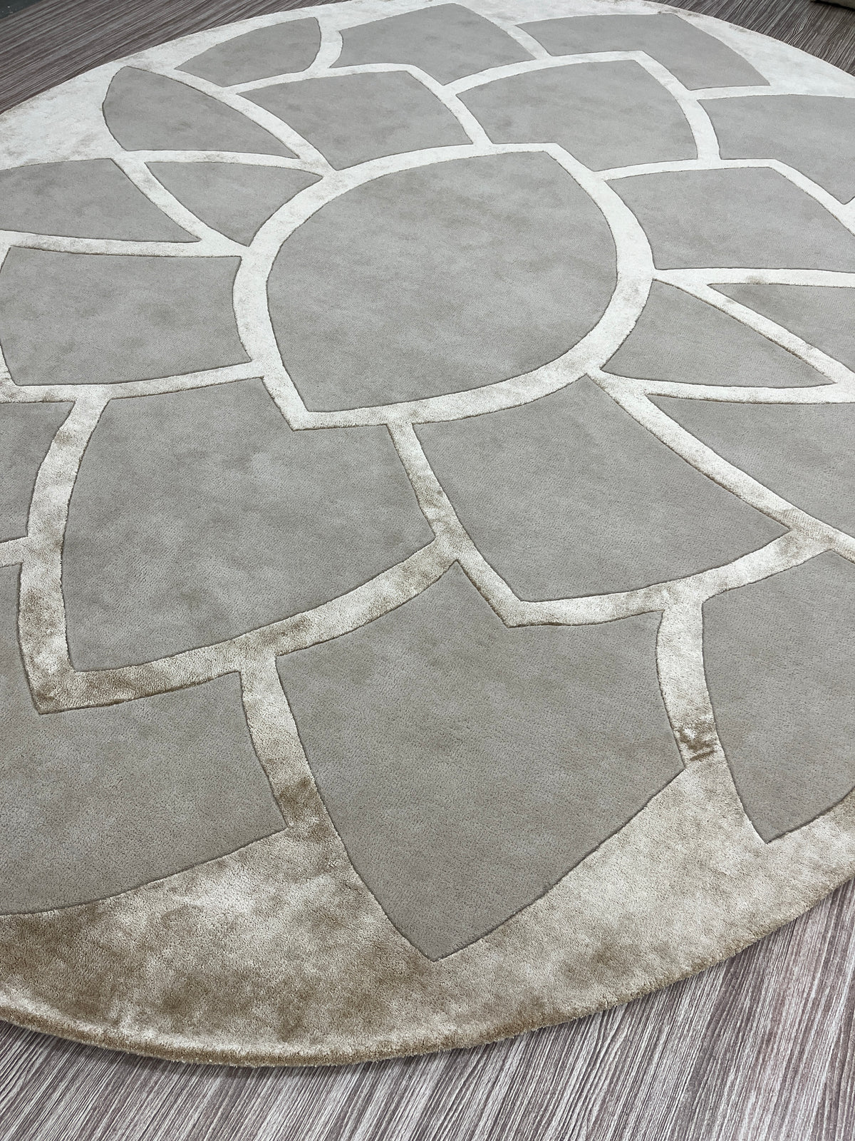 Lotus Harmony – Ovaler handgetufteter Teppich