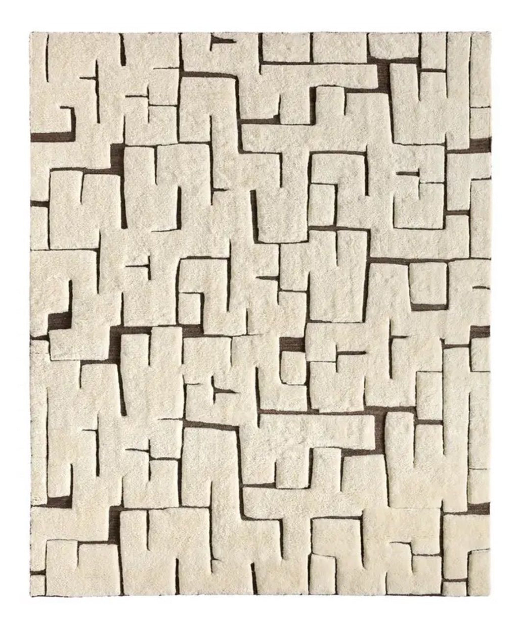 Ivory Labyrinth – Handgeknüpfter Teppich