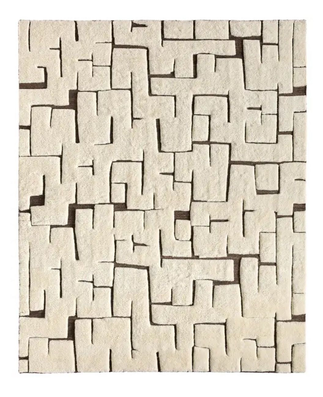 Ivory Labyrinth – Handgeknüpfter Teppich