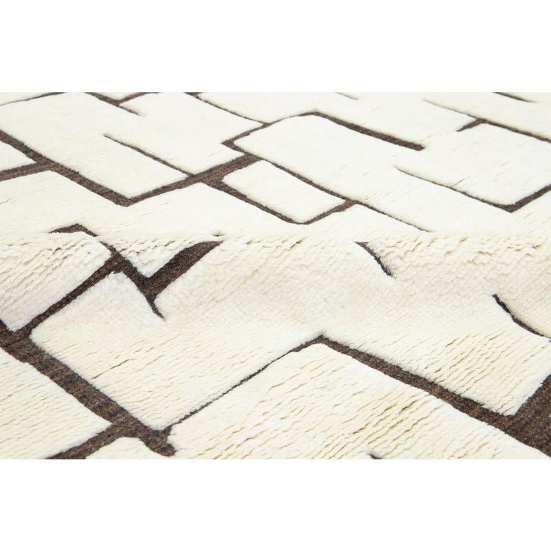 Ivory Labyrinth – Handgeknüpfter Teppich