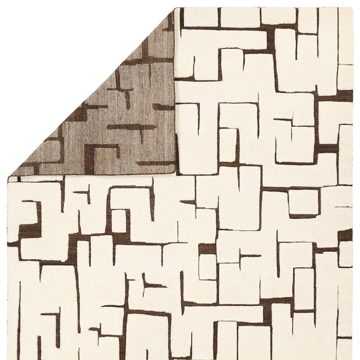 Ivory Labyrinth – Handgeknüpfter Teppich