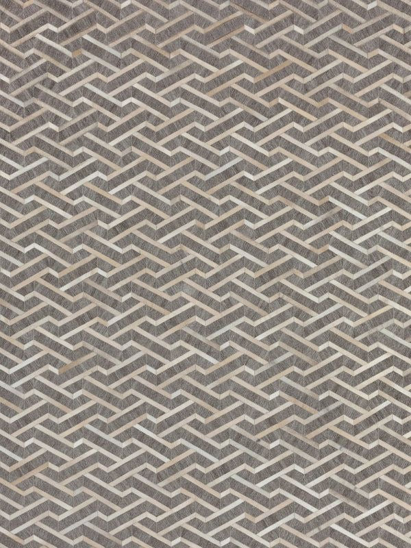Chevron Perspective – Patchwork-Lederteppich