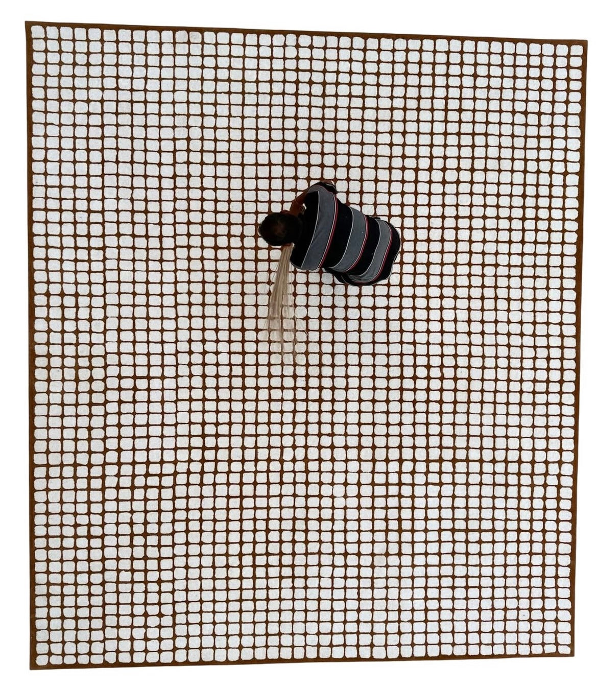 Terra Grid – Wollteppich mit geometrischem Gittermuster