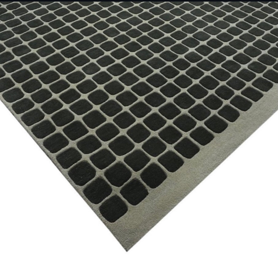 Sage Mosaic – Wool rug with a tile pattern