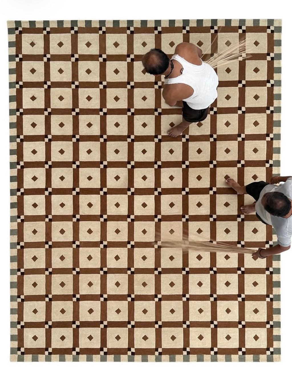 Terra Diamond – Wollteppich mit Rautenmuster