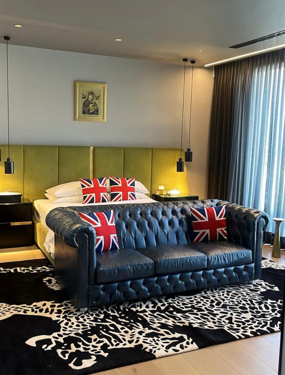 Leopard Noir – Teppich mit Leopardenmotiv