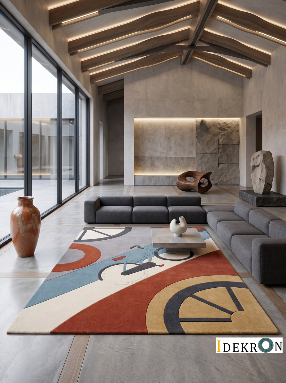 Amsterdam Cycle – Handgetufteter Designteppich