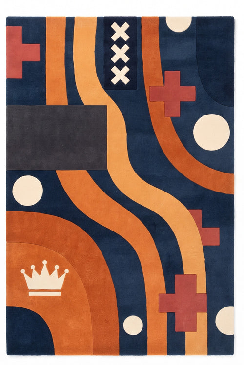 Amsterdam Graphic – Handgetufteter Designteppich