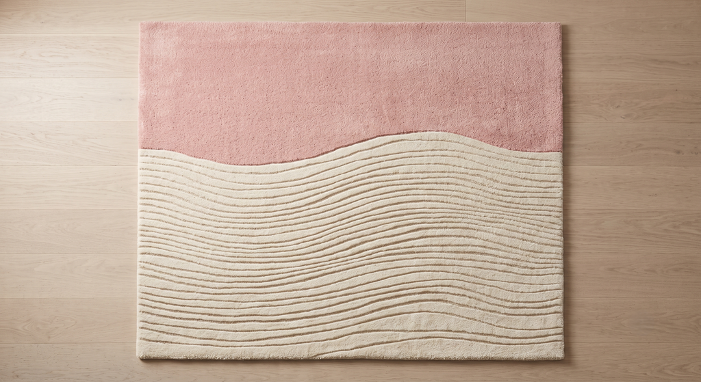 Blush Horizon – Handgetufteter Teppich