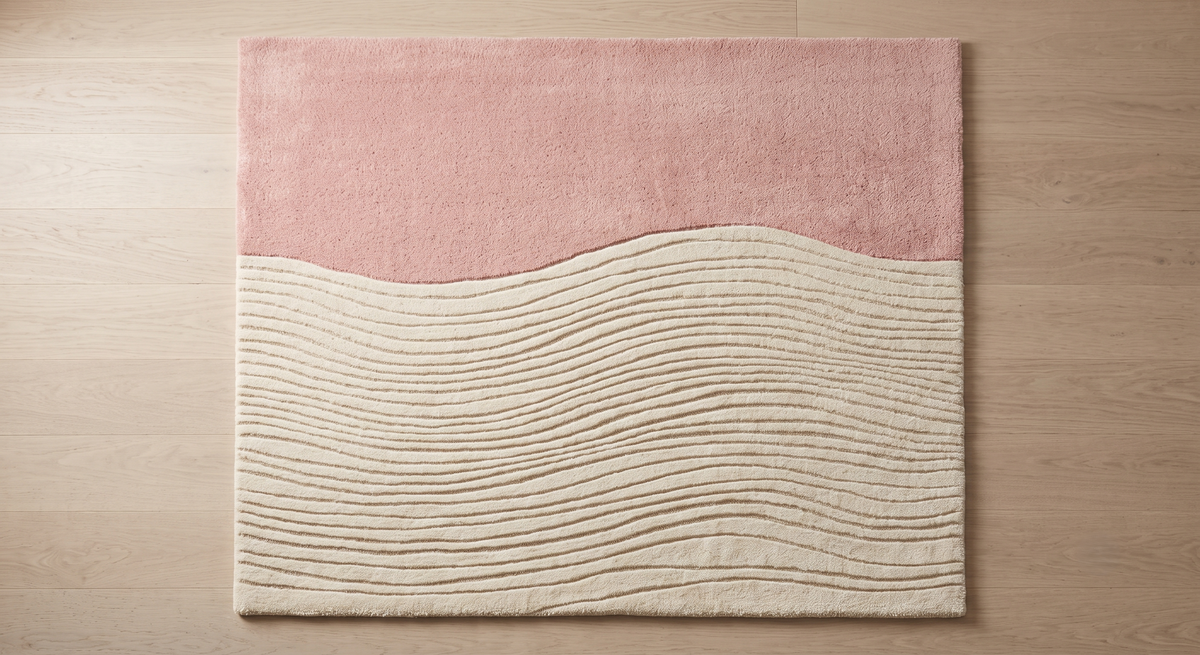 Blush Horizon – Handgetufteter Teppich