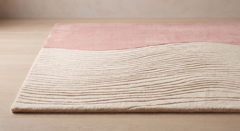 Blush Horizon – Handgetufteter Teppich