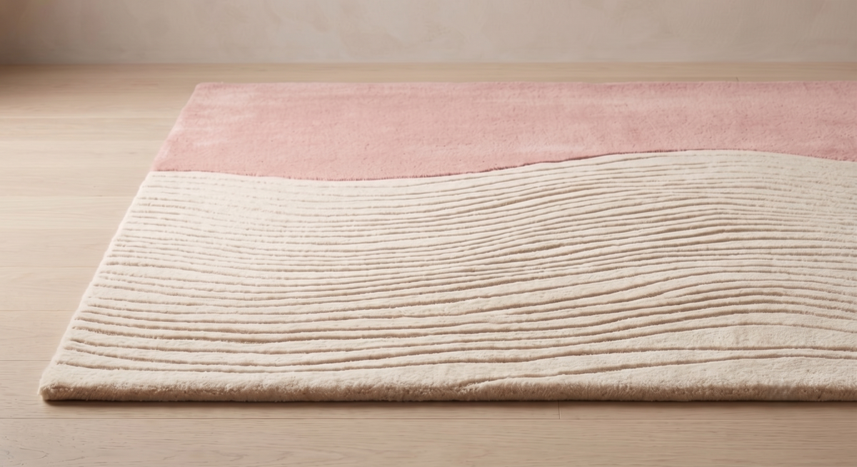 Blush Horizon – Handgetufteter Teppich