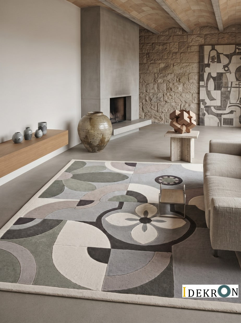 Barcelona Flor – Handgetufteter Designteppich