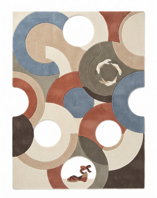 Barcelona Rhythm – Handgetufteter Designteppich