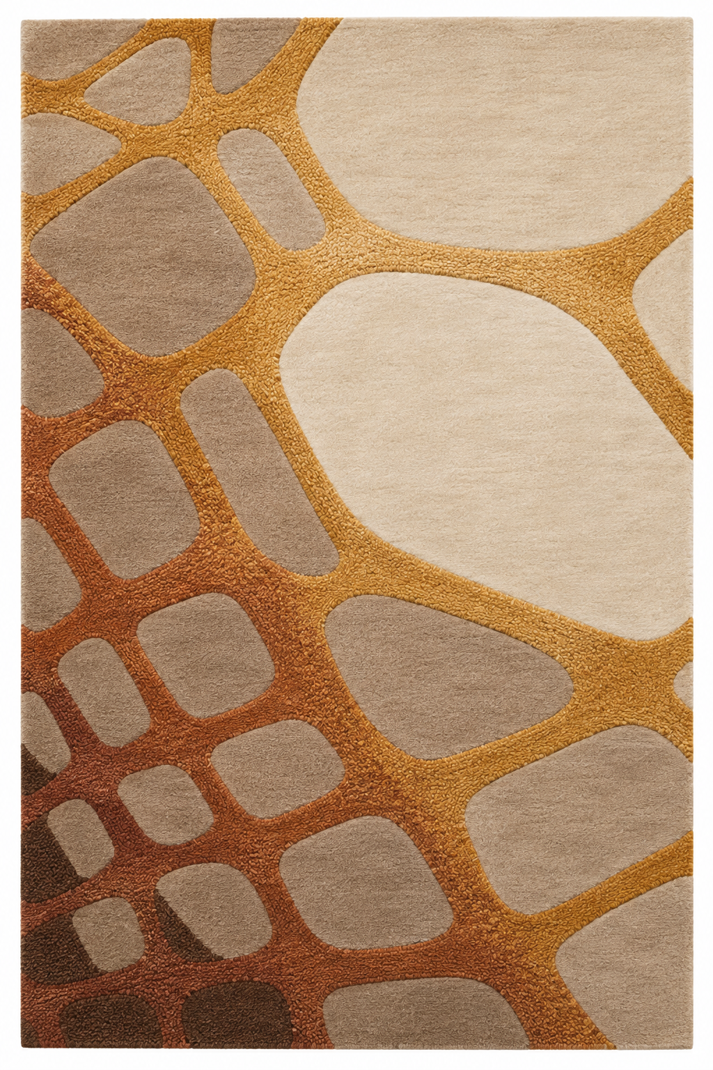 Amber Lattice – gesamtes Teppichdesign in der Draufsicht